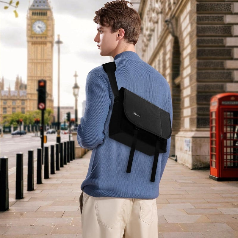 SIMTOP Messenger Bag Crossbody Shoulder Bag for Commuters and Travelers Water Resistant Scratch and Wear Cordura YKK Zipper - Image 5